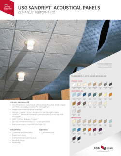 USG Sandrift&trade; Acoustical Panels Data Sheet (English)