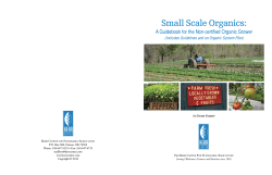 Small Scale Organics: A Guidebook for the Non