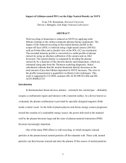 1 Impact of Lithium-coated PFCs on the Edge Neutral Density on