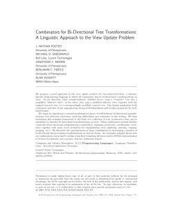 Combinators for Bi-Directional Tree Transformations