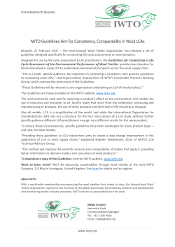 IWTO Guidelines Aim for Consistency, Comparability in Wool LCAs