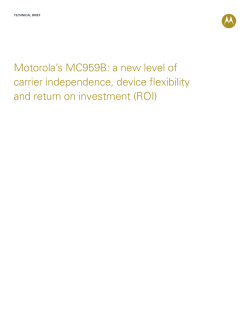 Motorola`s MC959B: a new level of carrier independence, device