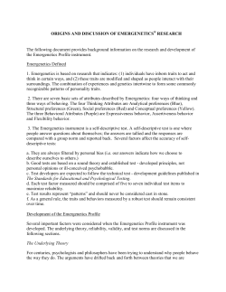 Emergenetics Research - Emergenetics Ontario