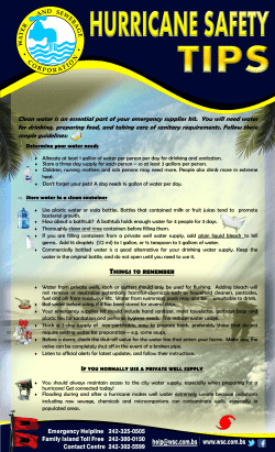 Clean water is an essential part of your emergency supplies kit. You