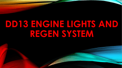 DD13 Engine lights and Regen System
