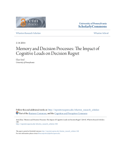 Memory and Decision Processes: The Impact of Cognitive Loads on