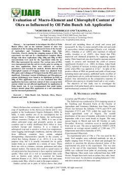 Evaluation of Macro Okra as Influenced b cro