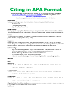 Citing in APA Format