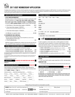 2017 USEF MEMBERSHIP APPLICATION