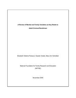 A Review of Marital and Family Variables as they Relate - CSC-SCC