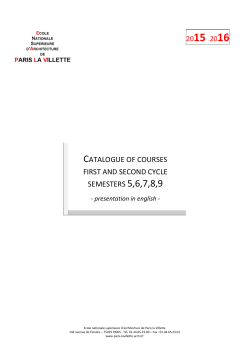 catalogue of courses first and second cycle semesters 5,6,7,8,9