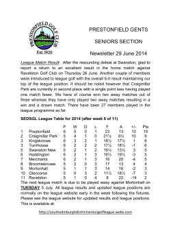PGSS Newsletter 29 June 2014