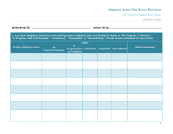 Mitigation Action Plan Review Worksheet