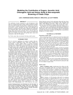 Modeling the Contribution of Sugars, Ascorbic Acid
