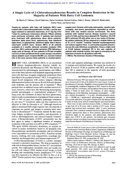 A Single Cycle of 2-Chlorodeoxyadenosine Results