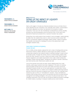 sizing up the impact of liquidity on credit strategies