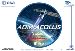 Martin Endemann Wind Lidar Working Group, Miami 6 Feb 2007 2