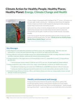 Energy, Climate Change and Health