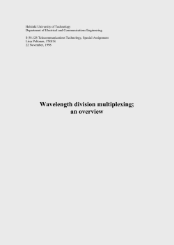 5 Wavelength Division Multiplexing (WDM)