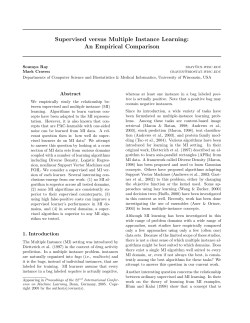 Supervised versus Multiple Instance Learning: An Empirical