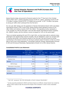 Kansai Airports: Revenue and Profit Increase after One Year of