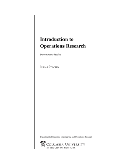 Introduction to Operations Research