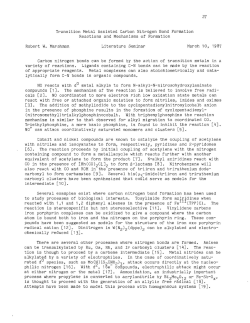 Transition Metal Assisted Carbon Nitrogen Bond Formation