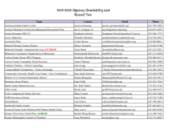 2015-2016 Agency Availability List Round Two