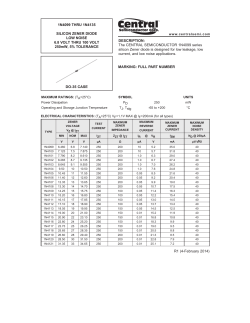 1N4099 THRU 1N4135 SILICON ZENER DIODE LOW NOISE 6.8