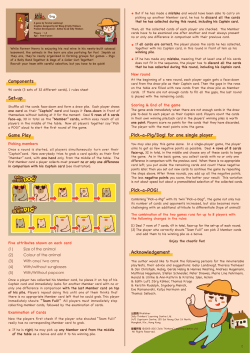 Components Set-up Game Play Pick-a