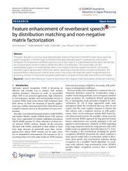 Feature enhancement of reverberant speech by distribution