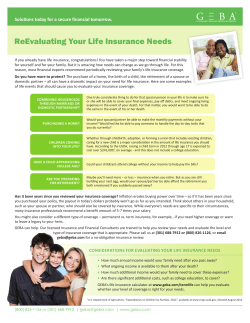 ReEvaluating Your Life Insurance Needs