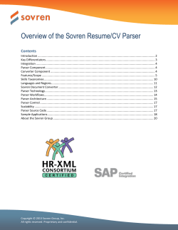 Overview of Sovren Resume and CV Parser