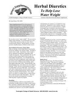 Herbal diuretics