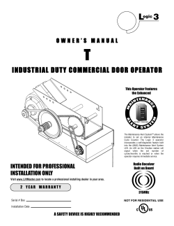 industrial duty commercial door operator