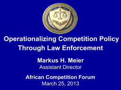 Goals of Competition Law - African Competition Forum