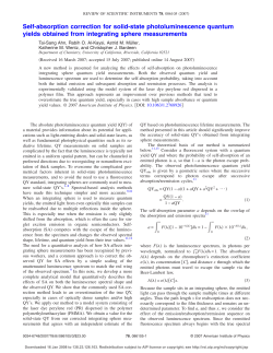 Self-absorption correction for solid