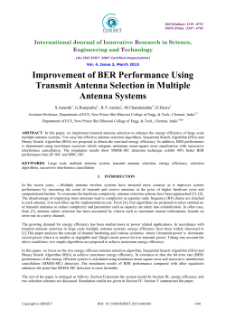 Improvement of BER Performance Using Transmit Antenna