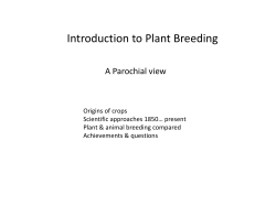 Introduction to Plant Breeding