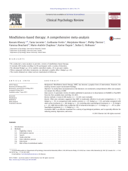Mindfulness-based therapy: A comprehensive meta
