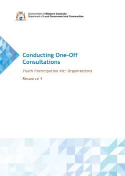 One-off youth participation - Department of Local Government and
