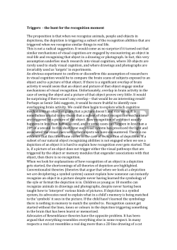 DRAFT Triggers - the hunt for the recognition moment The