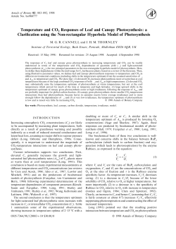 Temperature and CO2 Responses of Leaf and Canopy Photosynthesis