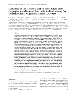 Evaluation of the terrestrial carbon cycle, future plant geography and