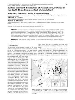 Surface sediment distribution of Florisphaera profunda in the South