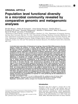 Population level functional diversity in a microbial community
