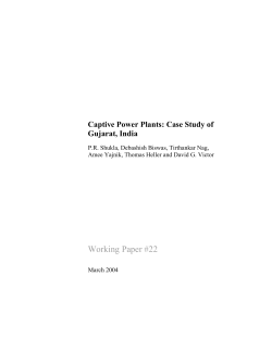 Captive Power Plants