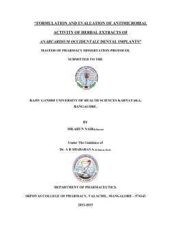 formulation and evaluation of antimicrobial activity of herbal extracts