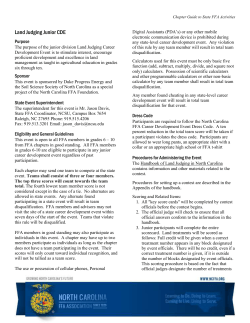 Chapter Guide to State FFA Activities Land Judging Junior CDE