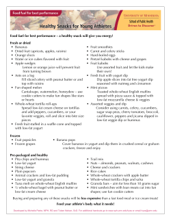Healthy Snack List